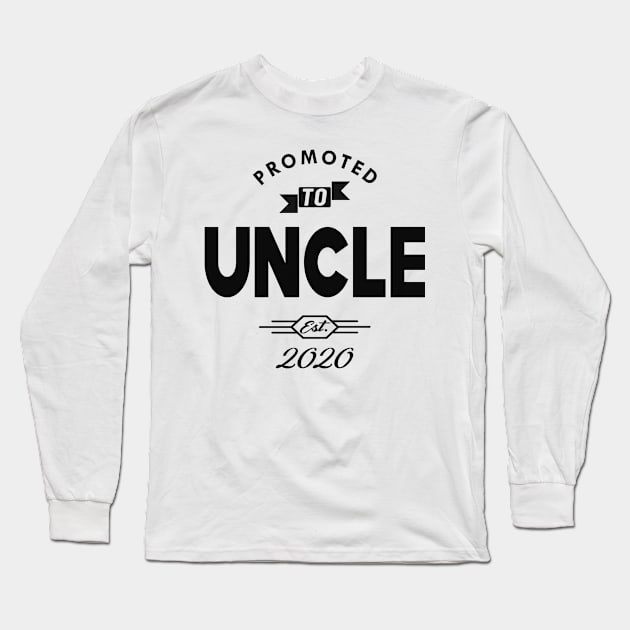 New Uncle - Promoted to uncle est. 2020 Long Sleeve T-Shirt by KC Happy Shop